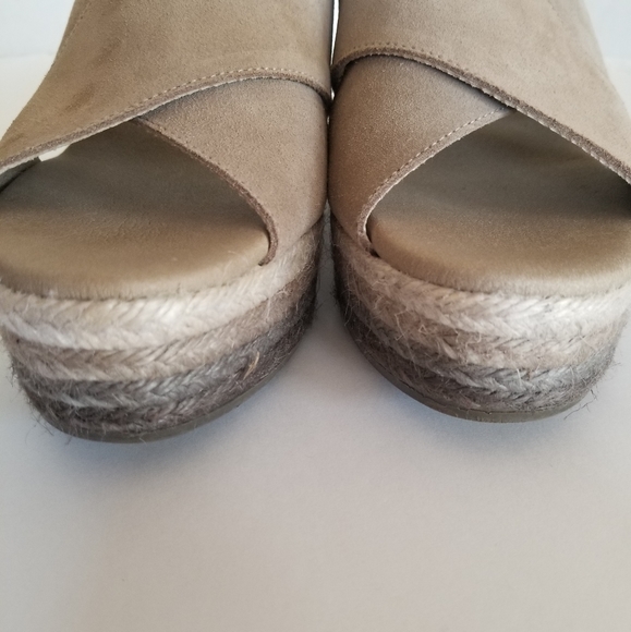 Paseart Ombre Leather Espadrille Wedge Sandal 8.5 - Picture 3 of 6